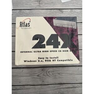 Vintage 1990s Ultra High Speed 24X CD-ROM Drive Kit SEALED NEW Atlas Peripherals